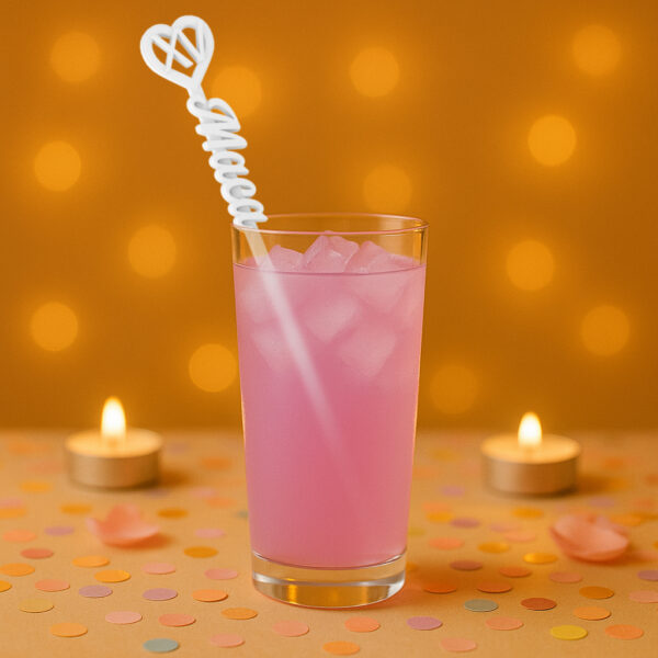 Revolvedores de trago Personalizados Cumple de 15 - Golden Love XV - Imagen 2