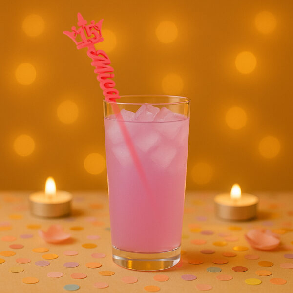Revolvedores de trago Personalizados Cumple de 15 - Royal Majesty - Imagen 2
