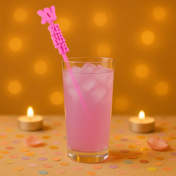 Revolvedores de trago Personalizados Cumple de 15 - Groovy XV - Imagen 2