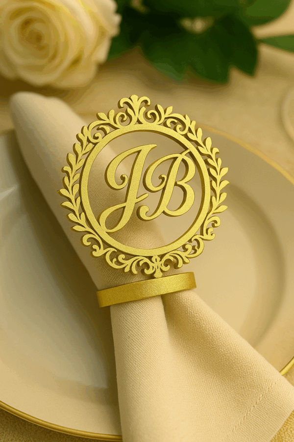 “Iniciales de Quince” – Servilletero con Iniciales y XV - Imagen 2